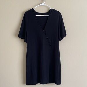 Madewell Black Faux Wrap Dress